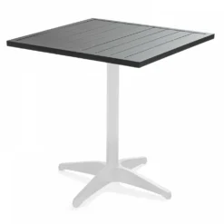 Plateau De Table En Aluminium Carrée Gris 70x70cm -Pas Cher Jardinoa Magasin 646bb2e5275ec7.93537899