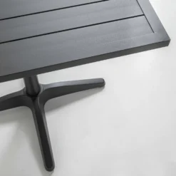 Plateau De Table En Aluminium Carrée Gris 70x70cm -Pas Cher Jardinoa Magasin 646bb2e53c0510.93222830