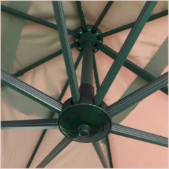 Parasol Déporté Marron Natural + Dalle Et Housse L400xh272xl300 - Jules - Cezare -Pas Cher Jardinoa Magasin 646bb5c3692623.43726886