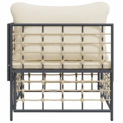 VIDAXL Canapé D'angle De Jardin Avec Coussin Beige Résine Tressée -Pas Cher Jardinoa Magasin 646d10016d1625.92250164