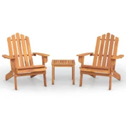 VIDAXL Ensemble De Salon De Jardin Adirondack 3 Pcs Bois Acacia Solide -Pas Cher Jardinoa Magasin 646d117f15ec14.26533922