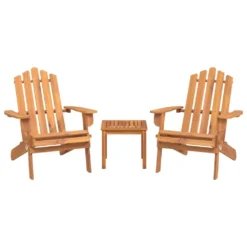 VIDAXL Ensemble De Salon De Jardin Adirondack 3 Pcs Bois Acacia Solide -Pas Cher Jardinoa Magasin 646d117f22acf5.17185730