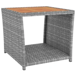 VIDAXL Ensemble De Salon De Jardin 2 Pcs Gris Poly Rotin Et Acacia -Pas Cher Jardinoa Magasin 646d1440599d43.00542971