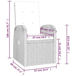 VIDAXL Ensemble De Salon De Jardin 3 Pcs Gris Poly Rotin Et Acacia -Pas Cher Jardinoa Magasin 646d1466069d54.06270155
