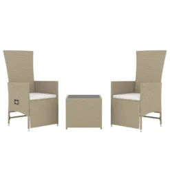 VIDAXL Ensemble De Salon De Jardin 3 Pcs Beige Poly Rotin Et Acier 9 VIDAXL Ensemble De Salon De Jardin 3 Pcs Beige Poly Rotin Et Acier -Pas Cher Jardinoa Magasin 646d14952ea213.77912271
