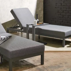 Tablette Pour Bain De Soleil En Aluminium Gris -Pas Cher Jardinoa Magasin 646e0103beaad2.26762949