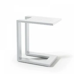 Lot De 2 Bains De Soleil Avec Tablettes En Aluminium Blanc -Pas Cher Jardinoa Magasin 646e012dc95c35.66248163