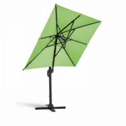 Parasol Déporté 2x3 M Et 4 Dalles Lestées Aluminium Vert -Pas Cher Jardinoa Magasin 646e58cd57af32.13004917