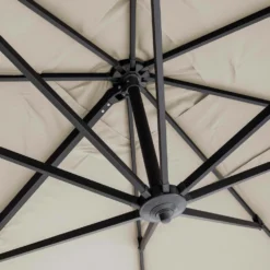 Parasol Déporté 3x4m Et 4 Dalles Lestées Aluminium Blanc -Pas Cher Jardinoa Magasin 646e58d3dc5f16.06079461