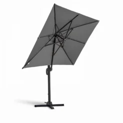 Parasol Déporté 2x3 M Et 4 Dalles Lestées Aluminium Gris Anthracite -Pas Cher Jardinoa Magasin 646e58da7b69f8.59840929