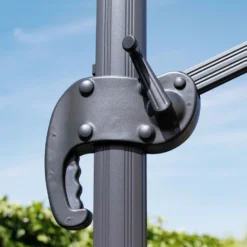 Parasol Déporté 2x3 M Et 4 Dalles Lestées Aluminium Taupe -Pas Cher Jardinoa Magasin 646e58e30231f6.75778582