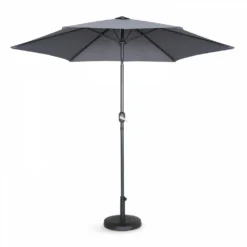 Parasol Droit Inclinable 3m Et 4 Dalles à Lester Remplissables Gris -Pas Cher Jardinoa Magasin 646e58f0e19850.78595361