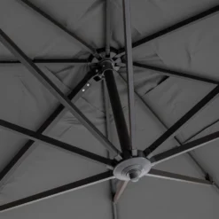 Parasol Déporté 3x4m En Aluminium Gris Anthracite -Pas Cher Jardinoa Magasin 646e58fd3c2831.44159262