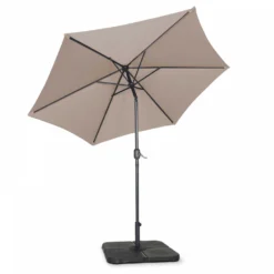 Parasol Droit Inclinable 3m Et 4 Dalles à Lester Remplissables Taupe -Pas Cher Jardinoa Magasin 646e5913517c55.44772751