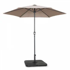 Parasol Droit Inclinable 3m Et 4 Dalles à Lester Remplissables Taupe -Pas Cher Jardinoa Magasin 646e591358e097.31998204