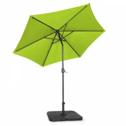 Parasol Droit Inclinable 3m Et 4 Dalles à Lester Remplissables Vert -Pas Cher Jardinoa Magasin 646e591f46b9c1.71861319