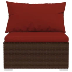 VIDAXL Salon De Jardin 3 Pcs Avec Coussins Résine Tressée Marron -Pas Cher Jardinoa Magasin 646f5333396b59.60468072