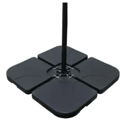 Oahu - Lot De 4 Dalles Carrées - Bases De Lestage Pour Parasol Pied En Croix - Remplissage Sable Ou Eau -Pas Cher Jardinoa Magasin 646f5505dc2812.82484839