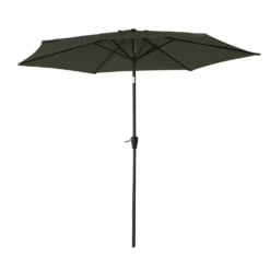 Hapuna - Parasol Droit Rond Diamètre 2,70 Mètres Inclinable - Aluminium - Protection Uv - Ouverture Facile, Manivelle