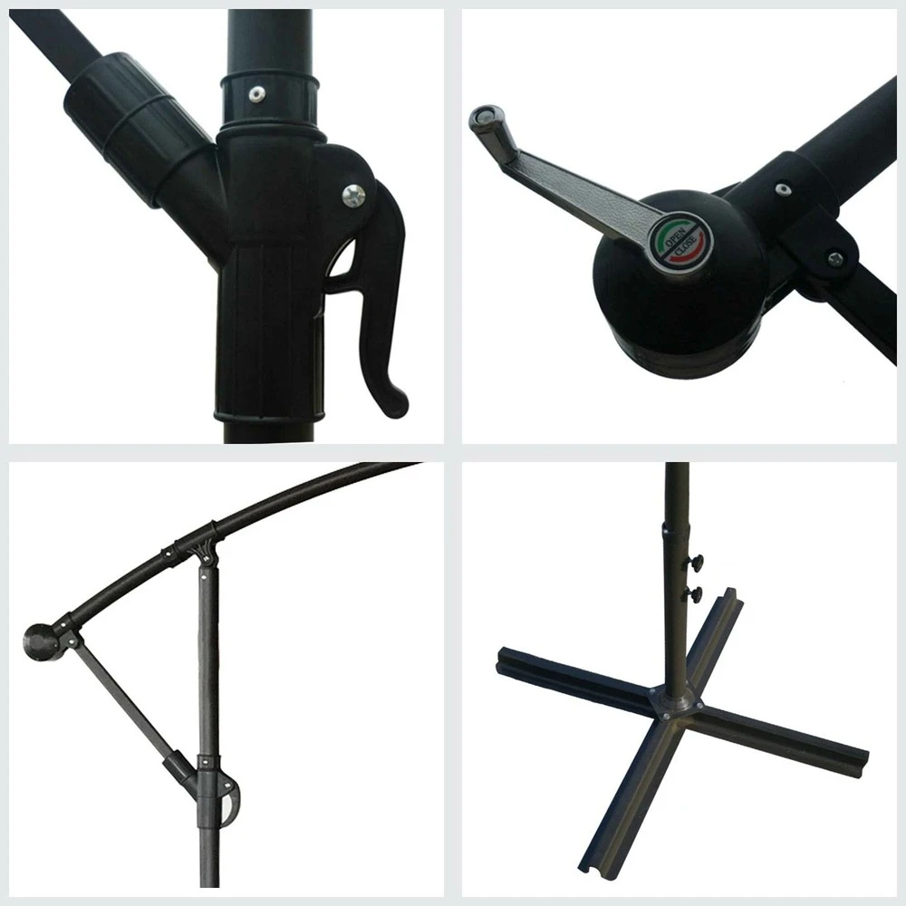 Oahu - Parasol Déporté Rond Diamètre 3 Mètres - Acier - Housse De Rangement - Protection Uv - Ouverture Facile 3 Oahu - Parasol Déporté Rond Diamètre 3 Mètres - Acier - Housse De Rangement - Protection Uv - Ouverture Facile – Image 3