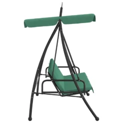 VIDAXL Balancelle De Jardin Avec Auvent Vert 198 Cm Tissu Et Acier -Pas Cher Jardinoa Magasin 646fad87b77a11.18600636