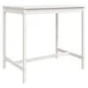 VIDAXL Table De Jardin Blanc 121x82,5x110 Cm Bois Massif De Pin