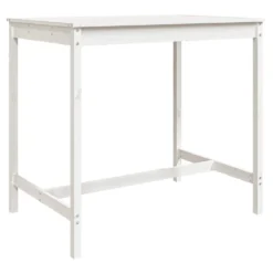 VIDAXL Table De Jardin Blanc 121x82,5x110 Cm Bois Massif De Pin