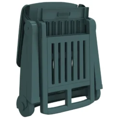 VIDAXL Chaise Longue Pliable Avec Roues Vert Pp -Pas Cher Jardinoa Magasin 6470a72d4ff168.51292442