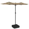 VIDAXL Parasol à Double Tête Avec Led Taupe 316x240 Cm