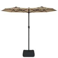 VIDAXL Parasol à Double Tête Avec Led Taupe 316x240 Cm -Pas Cher Jardinoa Magasin 6470a7313a1e62.33053531