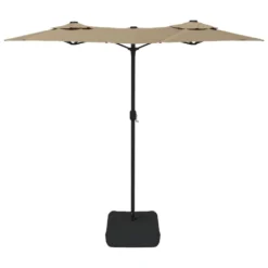 VIDAXL Parasol à Double Tête Avec Led Taupe 316x240 Cm -Pas Cher Jardinoa Magasin 6470a7313dba74.40123786