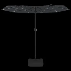 VIDAXL Parasol à Double Tête Avec Led Noir 316x240 Cm -Pas Cher Jardinoa Magasin 6470a7324ffb61.96651051