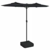 VIDAXL Parasol à Double Tête Avec Led Noir 316x240 Cm