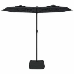 VIDAXL Parasol à Double Tête Avec Led Noir 316x240 Cm -Pas Cher Jardinoa Magasin 6470a7325d4883.44188063