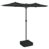 VIDAXL Parasol à Double Tête Avec Led Anthracite 316x240 Cm