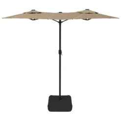 VIDAXL Parasol à Double Tête Taupe 316x240 Cm -Pas Cher Jardinoa Magasin 6470a7356d8419.91527078