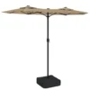 VIDAXL Parasol à Double Tête Taupe 316x240 Cm