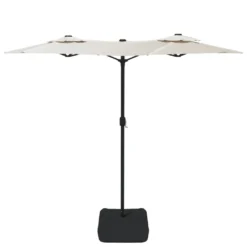 VIDAXL Parasol à Double Tête Avec Led Blanc Sable 316x240 Cm -Pas Cher Jardinoa Magasin 6470a737367e23.06311094