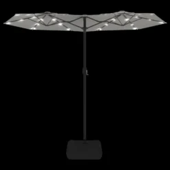 VIDAXL Parasol à Double Tête Avec Led Blanc Sable 316x240 Cm -Pas Cher Jardinoa Magasin 6470a73739fa93.25516591