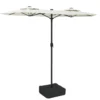 VIDAXL Parasol à Double Tête Avec Led Blanc Sable 316x240 Cm