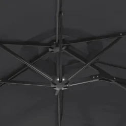 VIDAXL Parasol à Double Tête Noir 316x240 Cm -Pas Cher Jardinoa Magasin 6470a738050893.78087144