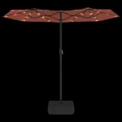 VIDAXL Parasol à Double Tête Avec Led Terre Cuite 316x240 Cm -Pas Cher Jardinoa Magasin 6470a739c5d094.97317981