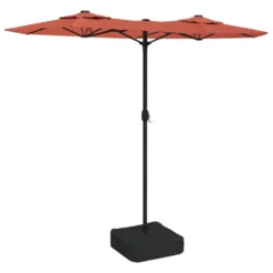 VIDAXL Parasol à Double Tête Avec Led Terre Cuite 316x240 Cm