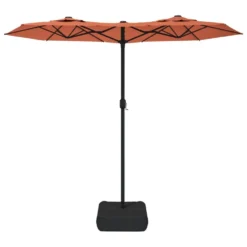 VIDAXL Parasol à Double Tête Avec Led Terre Cuite 316x240 Cm -Pas Cher Jardinoa Magasin 6470a739d44bf4.75681147