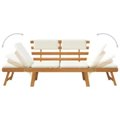 VIDAXL Banc De Jardin Avec Coussins 2-en-1 -Pas Cher Jardinoa Magasin 6478dca3a7eb11.79519656
