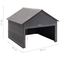 VIDAXL Garage Pour Tondeuse à Gazon Gris 80x80x70 Cm Wpc -Pas Cher Jardinoa Magasin 6479899cd04990.83715617