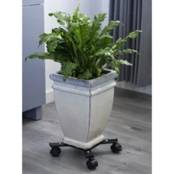 Nature Support Roulant Réglable Pour Plantes 4 Bras Métal Noir -Pas Cher Jardinoa Magasin 64798cbe888483.59511205