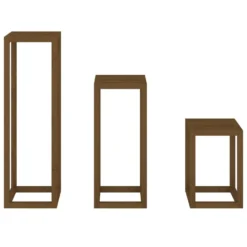 VIDAXL Ensemble De Supports Pour Plantes 3 Pcs Marron Miel Bois De Pin -Pas Cher Jardinoa Magasin 64798cbf3b4568.04248684