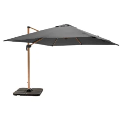 Parasol Déporté 3x3m Et 4 Dalles à Remplir Effet Bois Gris -Pas Cher Jardinoa Magasin 647b2f7ab3cb68.28818710