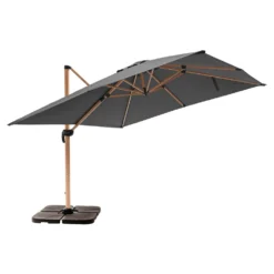 Parasol Déporté 3x3m Et 4 Dalles à Remplir Effet Bois Gris -Pas Cher Jardinoa Magasin 647b2f7ab9de68.94320463